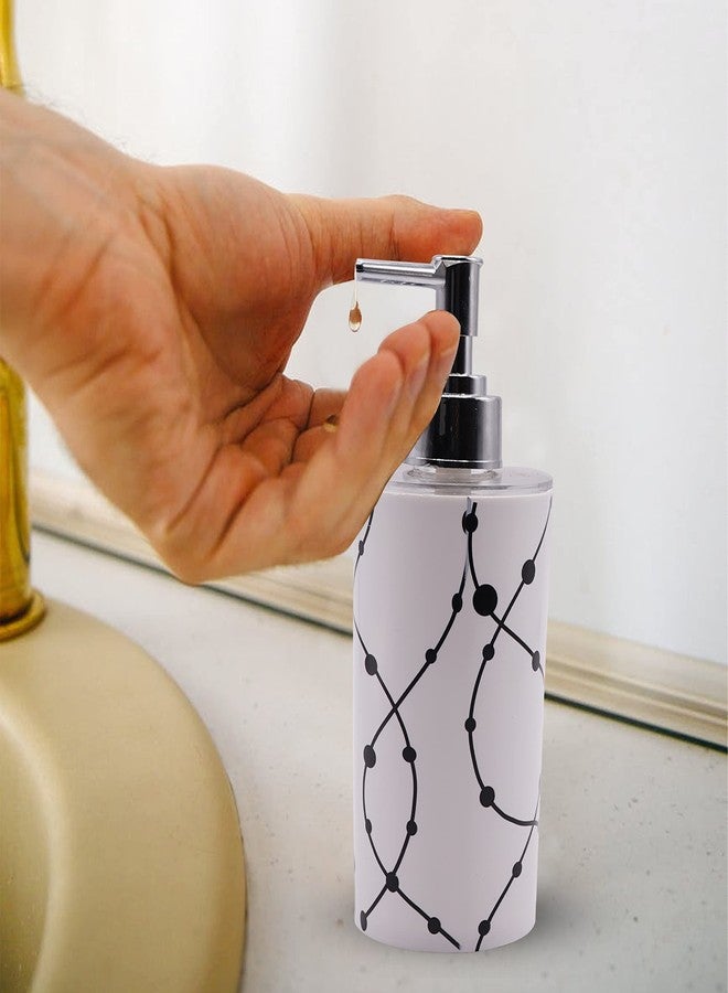 Shenron White Liquid Soap Dispenser for Wash Basin & Bathroom, Empty Refillable Handwash Bottle with Pump, Chrome Finish on Top, Unbreakable Plastic Body for Household use (Set of 3) - Image 5